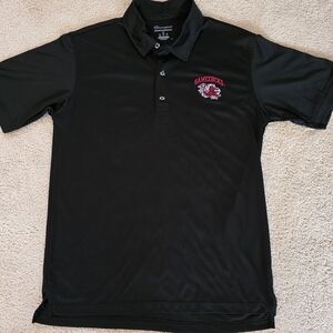 Champion Black Polo Shirt with Garnet Gamecocks Logo